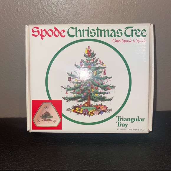 Spode Christmas Tree Triangular Tray - Picture 4 of 4